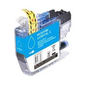 Compatible Brother LC3017C XL Cyan ink cartridge - High Yield