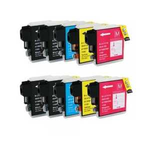 Compatible Brother LC61 ink cartridges - 10 pack