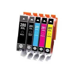 Compatible Canon CLI-281 XXL, PGI-280 XXL ink cartridges - Extra High Yield - 5 pack