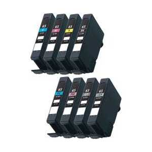 Compatible Canon CLI-65 ink cartridges - 8 pack