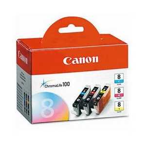 Original Canon CLI-8 ink cartridges, 0621B016 - 3 pack