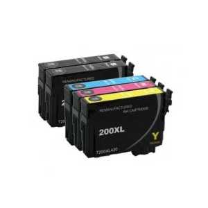 Remanufactured Epson 200XL ink cartridges - High Capacity - 5 pack