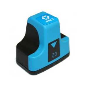 Remanufactured HP 02 Cyan ink cartridge, C8771WN