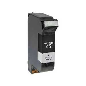 Remanufactured HP 45 Black ink cartridge, 51645A