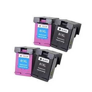 Remanufactured HP 61XL ink cartridges - High Yield - 4 pack