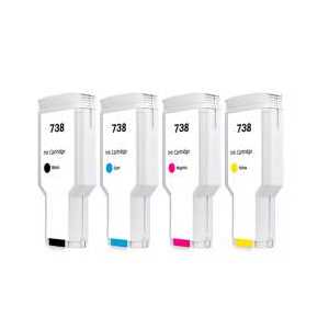 Remanufactured HP 738 130-ml inkjet cartridges - 4-pack
