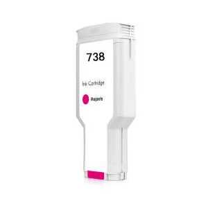 Remanufactured HP 738 130-ml Magenta ink cartridge, 498N6A