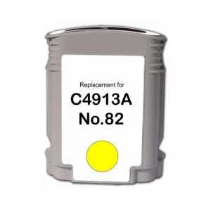 Remanufactured HP 82XL Yellow ink cartridge, C4913A - High Yield