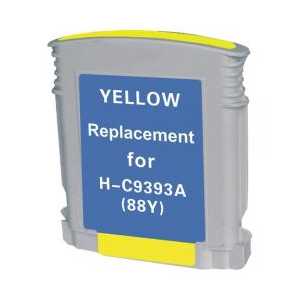 Remanufactured HP 88XL Yellow ink cartridge, C9393AN - High Yield