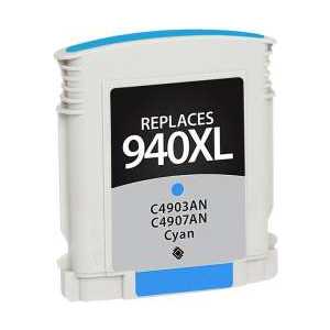 Remanufactured HP 940XL Cyan ink cartridge, C4907AN - High Yield