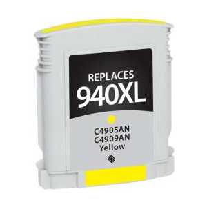 Remanufactured HP 940XL Yellow ink cartridge, C4909AN - High Yield