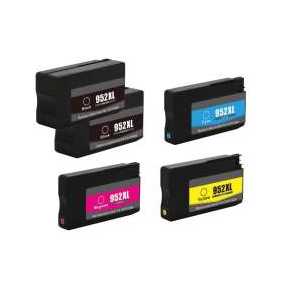 Remanufactured HP 952XL ink cartridges - High Yield - 5 pack