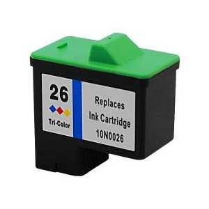 Remanufactured Lexmark 26 Color ink cartridge, 10N0026