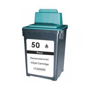 Remanufactured Lexmark 50 Black ink cartridge, 17G0050, 17G0055