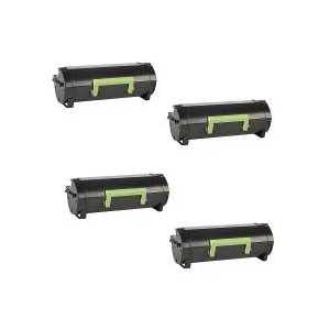 Remanufactured Lexmark 501UG toner cartridges, 50F0U0G, TAA Ultra High Yield, 4 pack