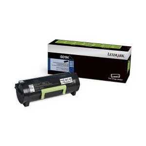 Original Lexmark 501H Black toner cartridge, 50F1H00, High Yield, 5000 pages