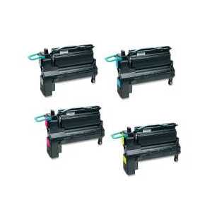 Remanufactured Lexmark X792X2KG, X792X2CG, X792X2MG, X792X2YG toner cartridges, Extra High Yield, 4 pack