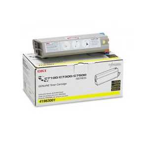 Original OKI 41963001 Yellow toner cartridge, 10000 pages