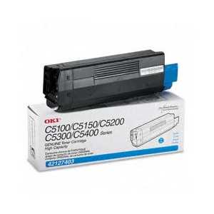 Original OKI 42127403 Cyan toner cartridge, 5000 pages