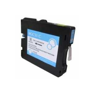 Compatible Ricoh GC31C Cyan gel ink cartridge, 405689