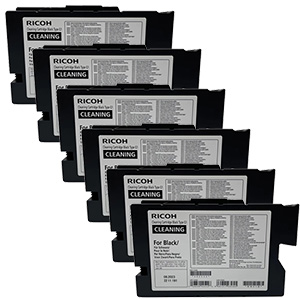 Original Ricoh Cleaning cartridges for Ri 1000, Ri 2000 DTG Printer - 6 pack