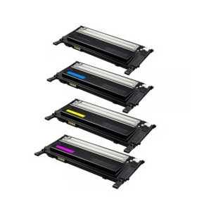 Compatible Samsung CLT-K406S, CLT-C406S, CLT-M406S, CLT-Y406S toner cartridges, 4 pack